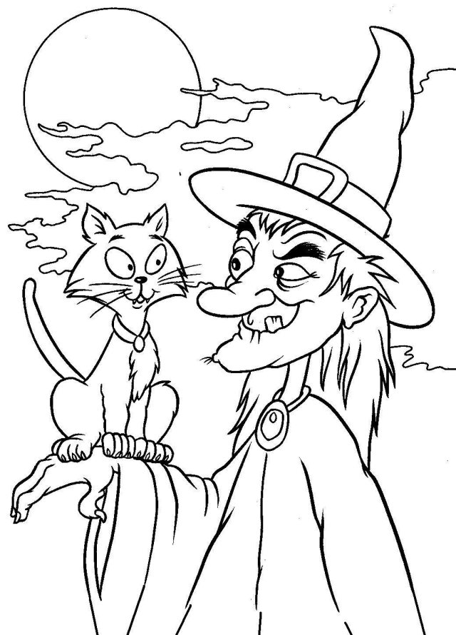 halloween cat coloring pages art istock - photo #1