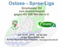 Handball Grünheide_Auswärts gegen HV GW Werder 16.01.2016_18.30