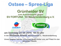 Handball Grünheide_Auswärts gegen SV Fortuna 50 Neubrandenburg 23.04.2016_18.30