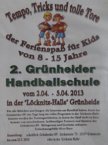 02.04.13 – Handballschule gestartet