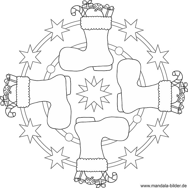 Mandala Weihnachtsstiefel Ausmalbild Handball In Grunheide