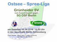 SG OSF Berlin empfängt Grünheider SV