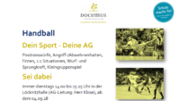 In Sachen Handball für Docemus Schüler (m/w)