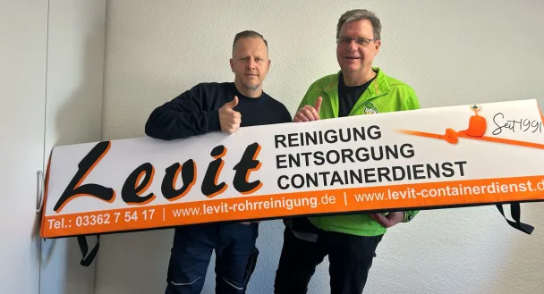 Sektion: Vertragsverlängerung des Sponsoringvertrages mit LEVIT Kanal- und Rohrreinigung