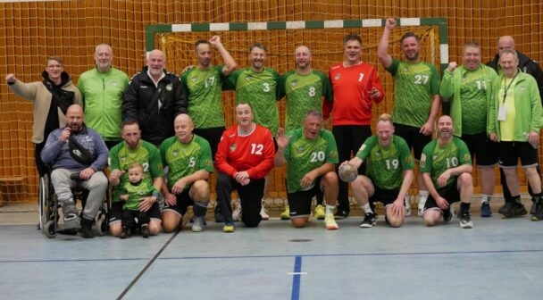 Senioren: Meisterschaft offen gehalten – Ü-40-Männer des Grünheider SV spielen in der Kreisoberliga 19:19 (10:10) beim Tabellen-Zweiten HSV Frankfurt (Oder) – Rückspiel um Titel am 14. März – Zuvor am 1. März Kreispokal-Endspiel bei der OSG Fredersdorf-Vogelsdorf